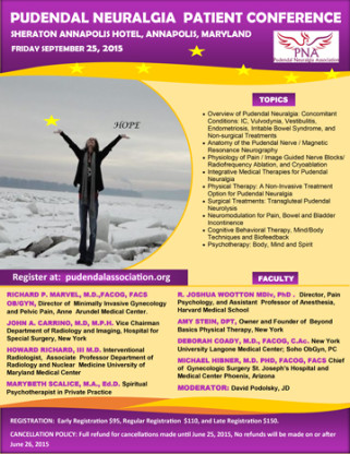 Pudendal Neuralgia Conference 2015 flyer