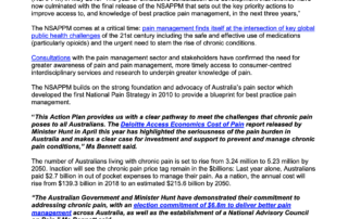 Pain Australia's National plan for better pain management