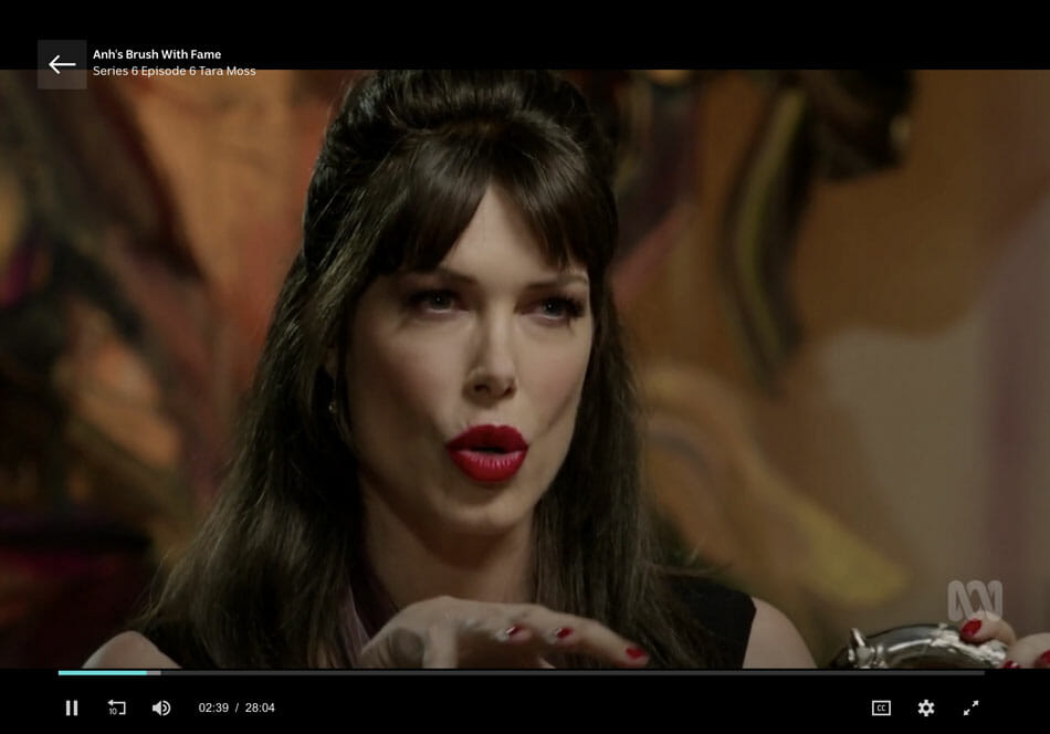 Tara Moss a Brush With Fame ABC iView Ahn Do