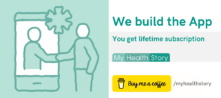 10 coffees for My Health Story lifetime subscription (1640 × 724 px)