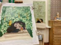 Soula Mantalvanos Hour glass wip on the easel