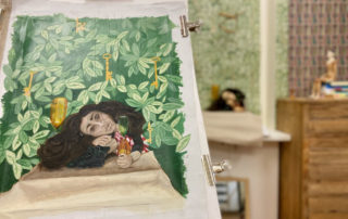 Soula Mantalvanos Hour glass wip on the easel
