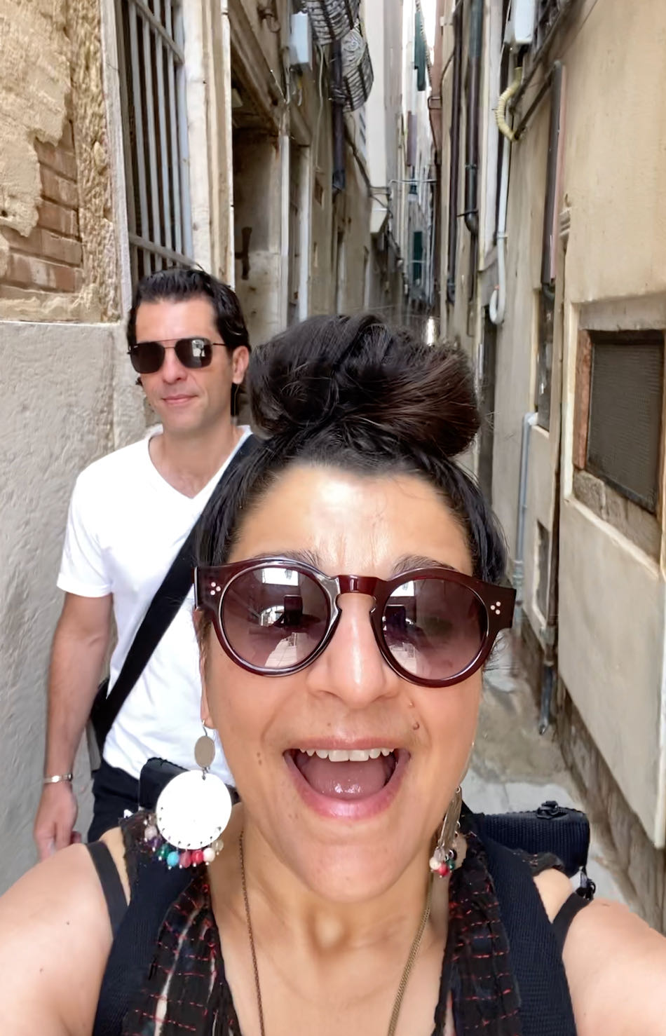 selfie in the narrow paths, Venice
