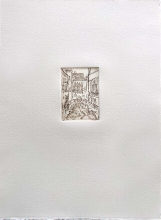 Soula Mantalvanos Piscina S. Moise Venice 2023 etching 7 x 5cm ed of 10 $210 uf $355 f