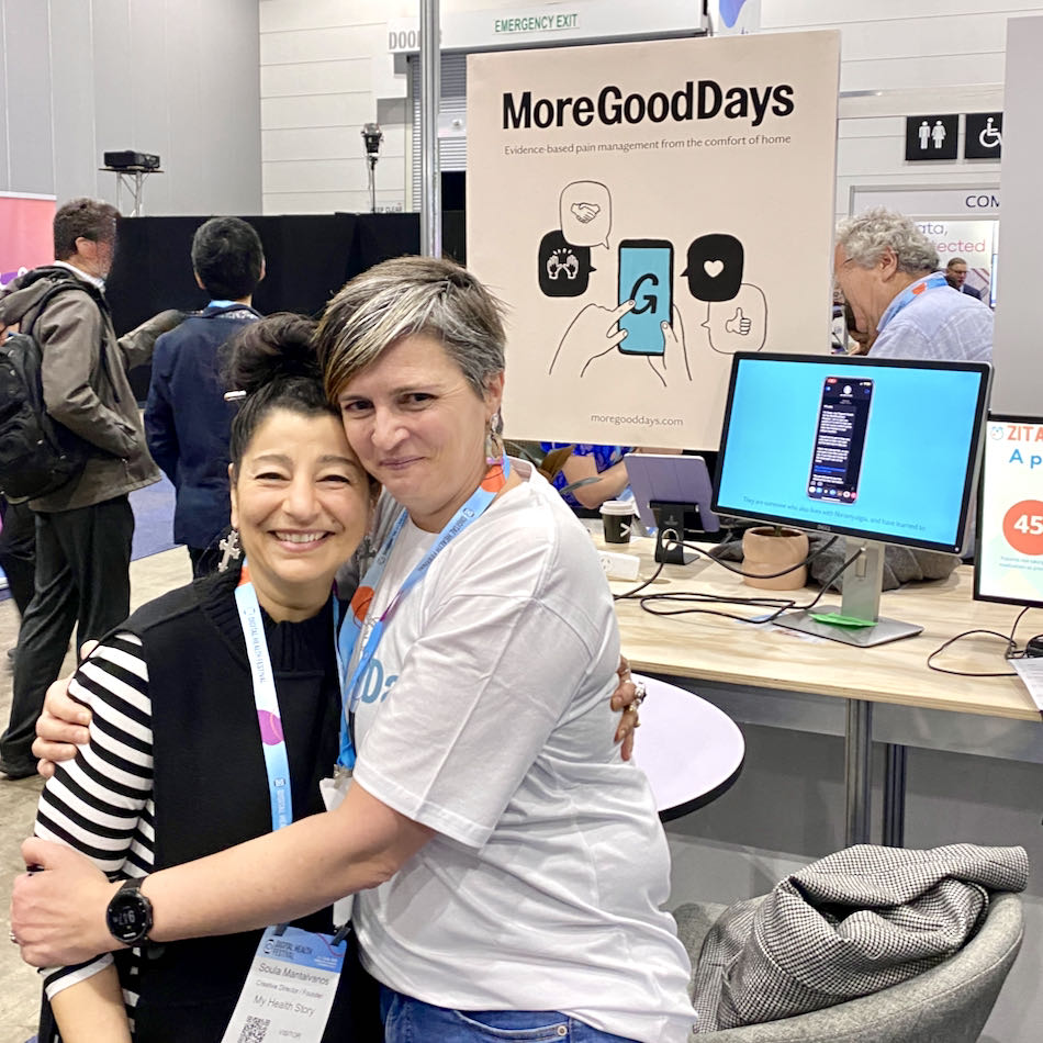 Digital Health Festival 2023 Soula (MHS Founder) & MHS Advisor & content writer MoreGoodDays Dr Mandy Mercuri